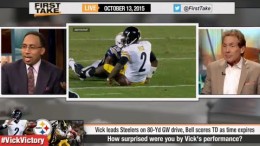 ESPN First Take – Michael Vick Leads Steelers Win Over Chargers