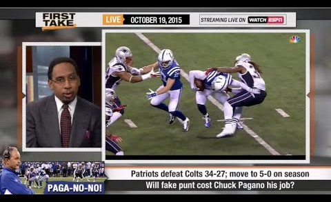ESPN First Take – New England Patriots Defeat Colts Fake Punt