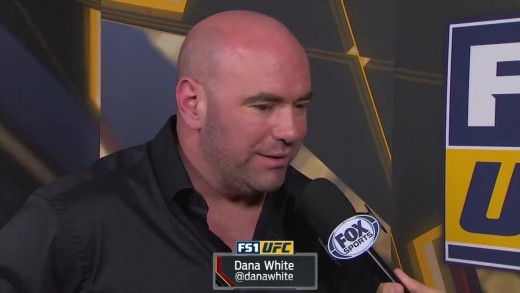 Dana White reacts after Holly Holm beats Ronda Rousey