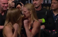 You have to see Ronda Rousey’s physical staredown with Holly Holm