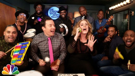 Jimmy Fallon, Adele & The Roots Sing “Hello” (w/Classroom Instruments)