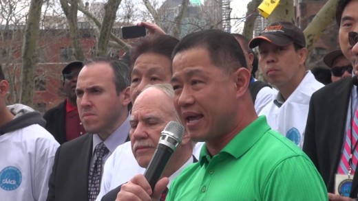 John Liu at Chinese Pro-Peter Liang Rally