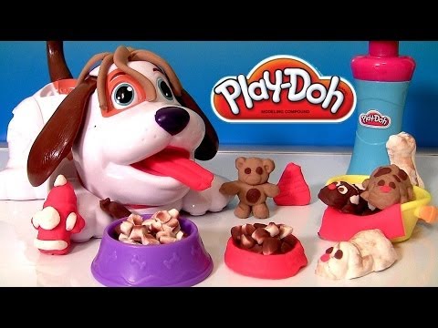 Play Doh Puppies Playset With Kibble Kranker by Hasbro Toys Cute Puppy Clay Toy Review 2014 NEW