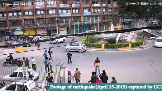 Earthquake in Nepal 2015, CCTV footage