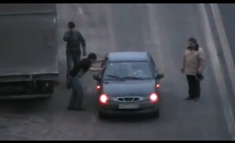 road rage attack in russia
