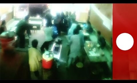 Shocking CCTV footage: Moment earthquake hits Nepal restaurant