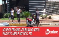 Acidente prÃ³ximo Ã Tribuna do Norte envolve carro e motocicleta