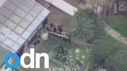 Aerial footage of hunt for London machete killer