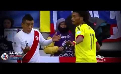 Cuadrado le pega un puÃ±o a Cueva jugador de Peru â¢ Colombia vs Peru Copa AmÃ©rica 2015!!