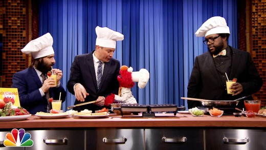 Elmo Cooks Waffle Grilled Cheese with Jimmy Fallon