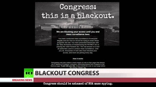 Fighting back: Sites block Congressional access to protest US Patriot Act