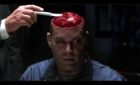 Hannibal Lecter feeds Krendler his last meal