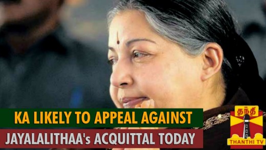 Karnataka Likely to Appeal against Jayalalithaa’s Acquittal in Supreme Court Today or Tomorrow