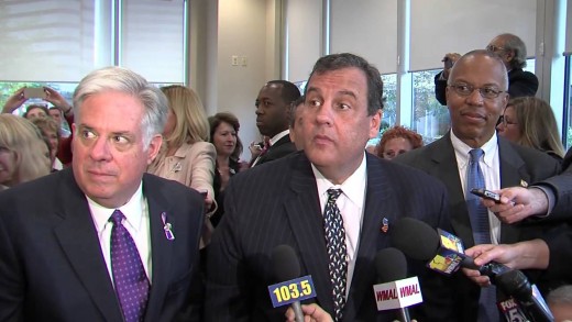New Jersey Governor Chris Christie Campaigns for Larry Hogan at Event in Bethesda