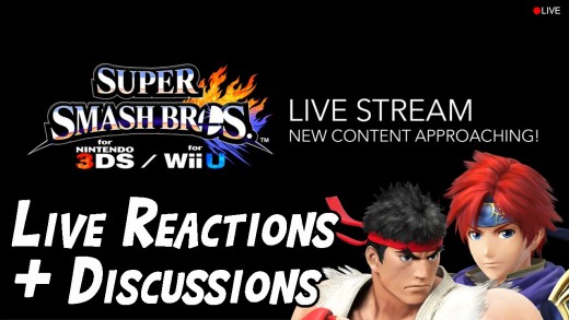 Ryu, Roy, Lucas, and Much More! Super Smash Bros. Direct 6.14.2015 (Live Reactions and Discussions)