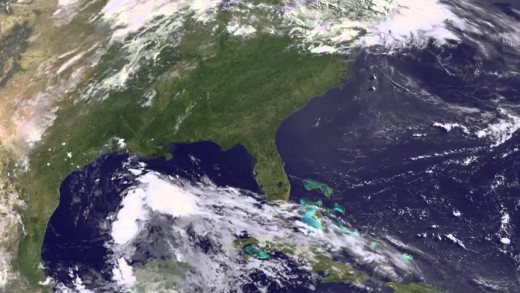 Tropical Storm Bill Formation NOAA NASA GOES 13 Satellite Video