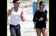 Zac Efron & Sami Miro Work Out Together on the Beach!