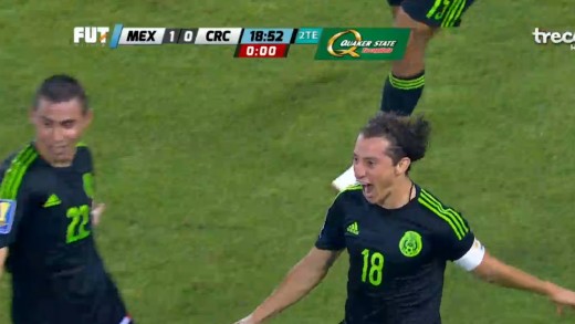 Andres Guardado Gol Goal Mexico vs Costa Rica 2015 1-0 RESUMEN Y GOL