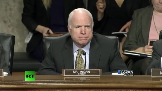 âShut up or Iâll have you arrestedâ¦.. low-life scumâ â John McCain to anti-war activists