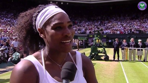 Champion Serena Williams’ on-court interview