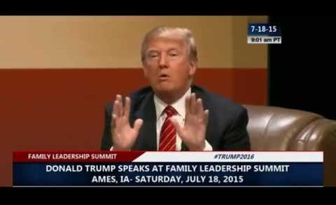 Donald Trump Comments On John McCain at Family Leadership Summit (7-18-15)