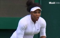 Serena Williams practicing with Venus Williams at Wimbledon – June 26, 2015