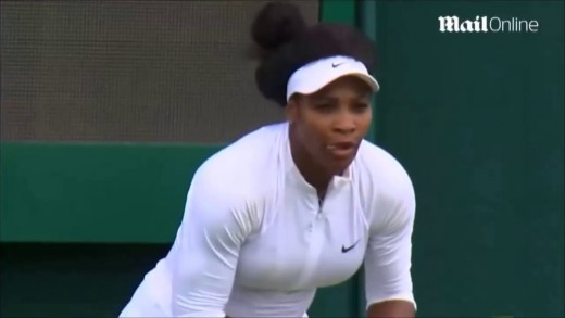 Serena Williams practicing with Venus Williams at Wimbledon – June 26, 2015