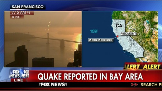 Earthquake : Magnitude 4.0 Earthquake strikes the San Francisco Bay Area (Aug 17, 2015)
