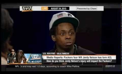 ESPN First Take – Lil Wayne on Packers, Saints , Tom Brady , NWA