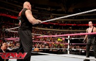 Brock Lesnar confronts The Undertaker before Hell in a Cell: Raw, October 19, 2015