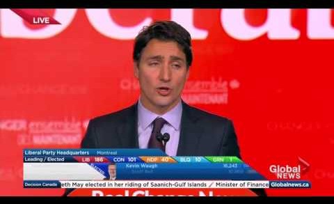 Federal Election 2015: Justin Trudeau’s full acceptance speech following towering win