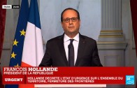 Attentats terroristes Ã Paris : Ãtat d’urgence dÃ©crÃ©tÃ© – Allocution de FranÃ§ois Hollande